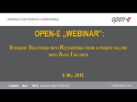Storage Solutions with Recovering from a power failure with Auto Failover