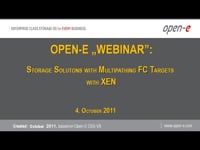 Storage Solutons with Multipathing FC Targets with XEN