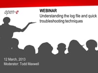 Understanding the log file and quick troubleshooting techniques