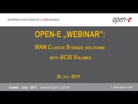 WAN Cluster Storage solutions with iSCSI Volumes