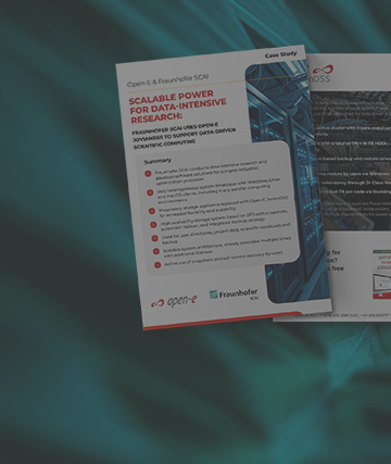 Scalable Power for Data-Intensive Research: Fraunhofer SCAI Relies on Open-E JovianDSS