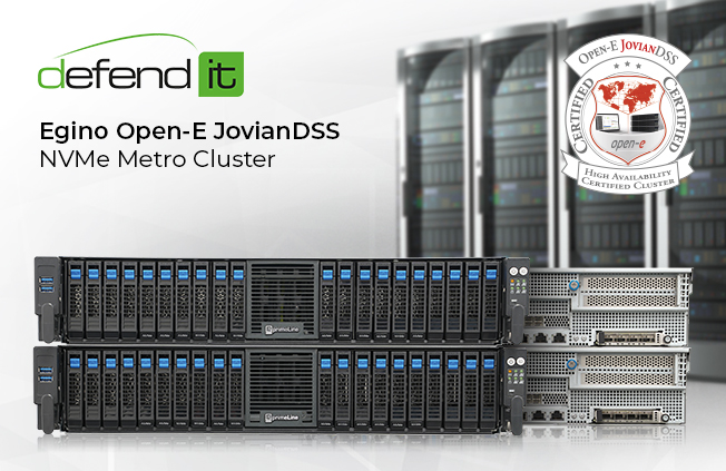 Defend IT's egino NVMe Metro Cluster