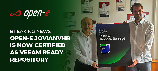 Open-E JovianVHR Achieves the Veeam Ready Repository Status