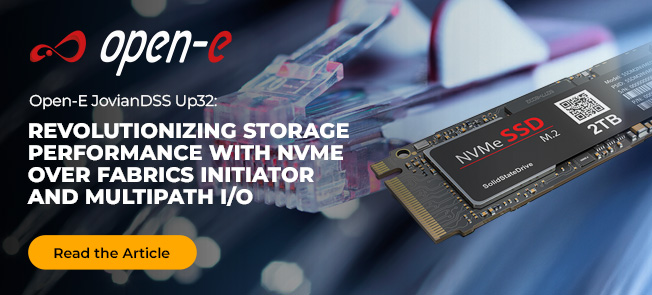 NVMe-oF with Multipath I/O in Open-E JovianDSS Up32 Version