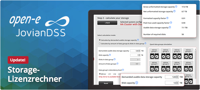 Open-E JovianDSS License Calculator