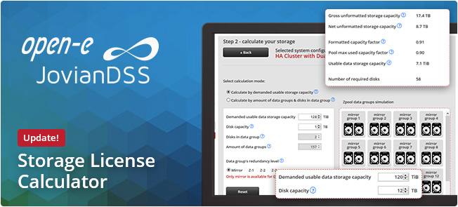 Open-E JovianDSS License Calculator