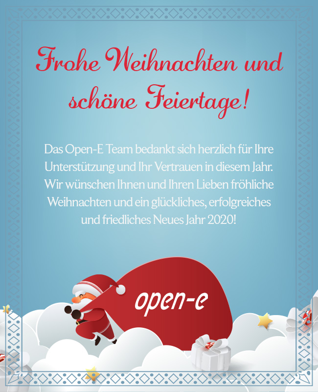 Frohe Weihnachten und schöne Feiertage!