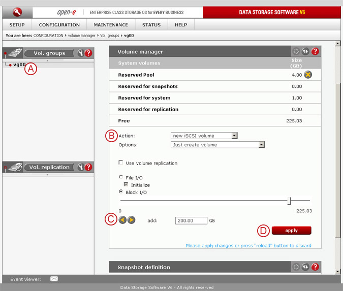 Connect to a DSS V6 iSCSI Target volume from a MS Windows - Configure the DSS V6 - pic 3