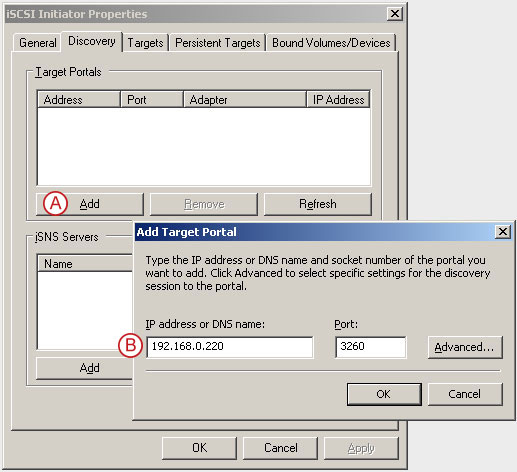 Connect to a DSS V6 iSCSI Target volume from a MS Windows - Configure iSCSI Target Properties - pic 9