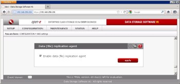 Asynchronous volume replication of VMware Virtual Machines with DSS and Acronis Backup and Recovery software Solution for VMware, Acronis Backup and Recovery and DSS V6