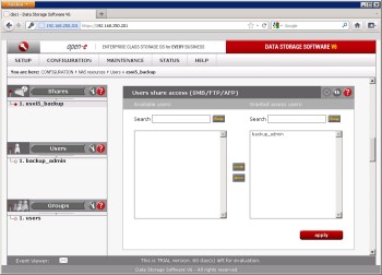 Asynchronous volume replication of VMware Virtual Machines with DSS and Acronis Backup and Recovery software Solution for VMware, Acronis Backup and Recovery and DSS V6