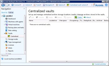 Asynchronous volume replication of VMware Virtual Machines with DSS and Acronis Backup and Recovery software Solution for VMware, Acronis Backup and Recovery and DSS V6