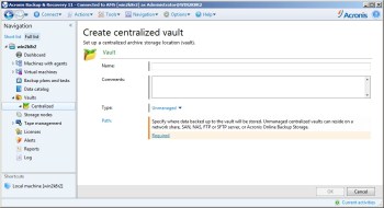 Asynchronous volume replication of VMware Virtual Machines with DSS and Acronis Backup and Recovery software Solution for VMware, Acronis Backup and Recovery and DSS V6