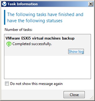 Asynchronous volume replication of VMware Virtual Machines with DSS and Acronis Backup and Recovery software Solution for VMware, Acronis Backup and Recovery and DSS V6