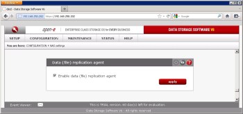 Asynchronous volume replication of VMware Virtual Machines with DSS and Acronis Backup and Recovery software Solution for VMware, Acronis Backup and Recovery and DSS V6