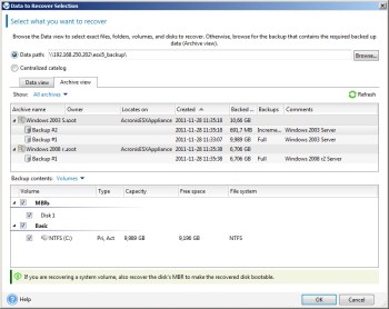 Asynchronous volume replication of VMware Virtual Machines with DSS and Acronis Backup and Recovery software Solution for VMware, Acronis Backup and Recovery and DSS V6