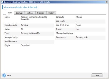 Asynchronous volume replication of VMware Virtual Machines with DSS and Acronis Backup and Recovery software Solution for VMware, Acronis Backup and Recovery and DSS V6