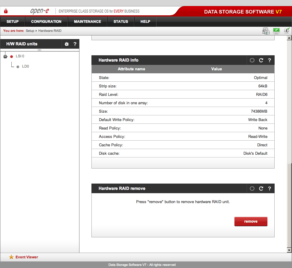 DSS V7 - Storage Management - RAID - screen 02