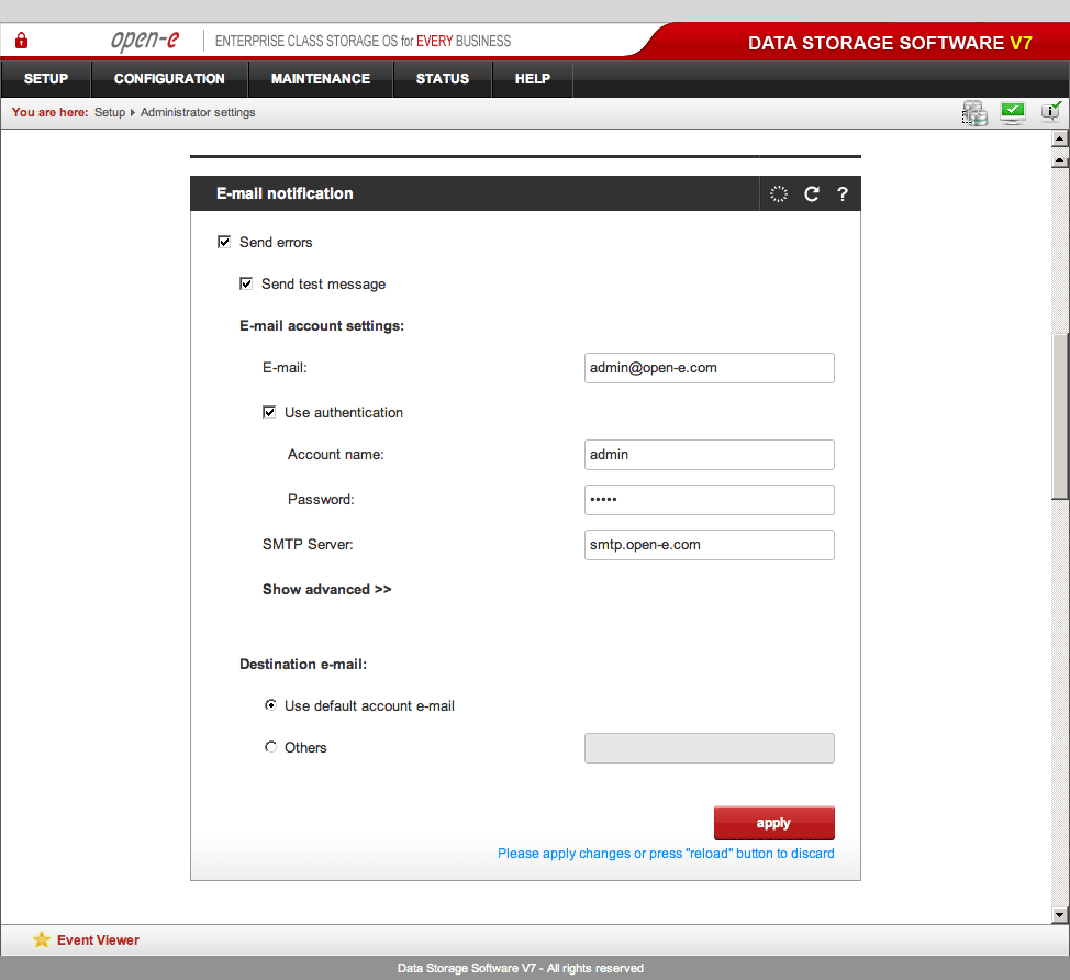 DSS V7 - System Management - screen 02