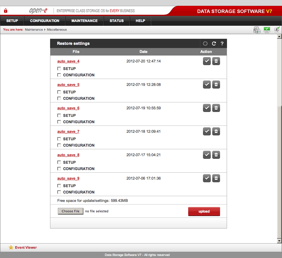 DSS V7 - System Management - screen 03