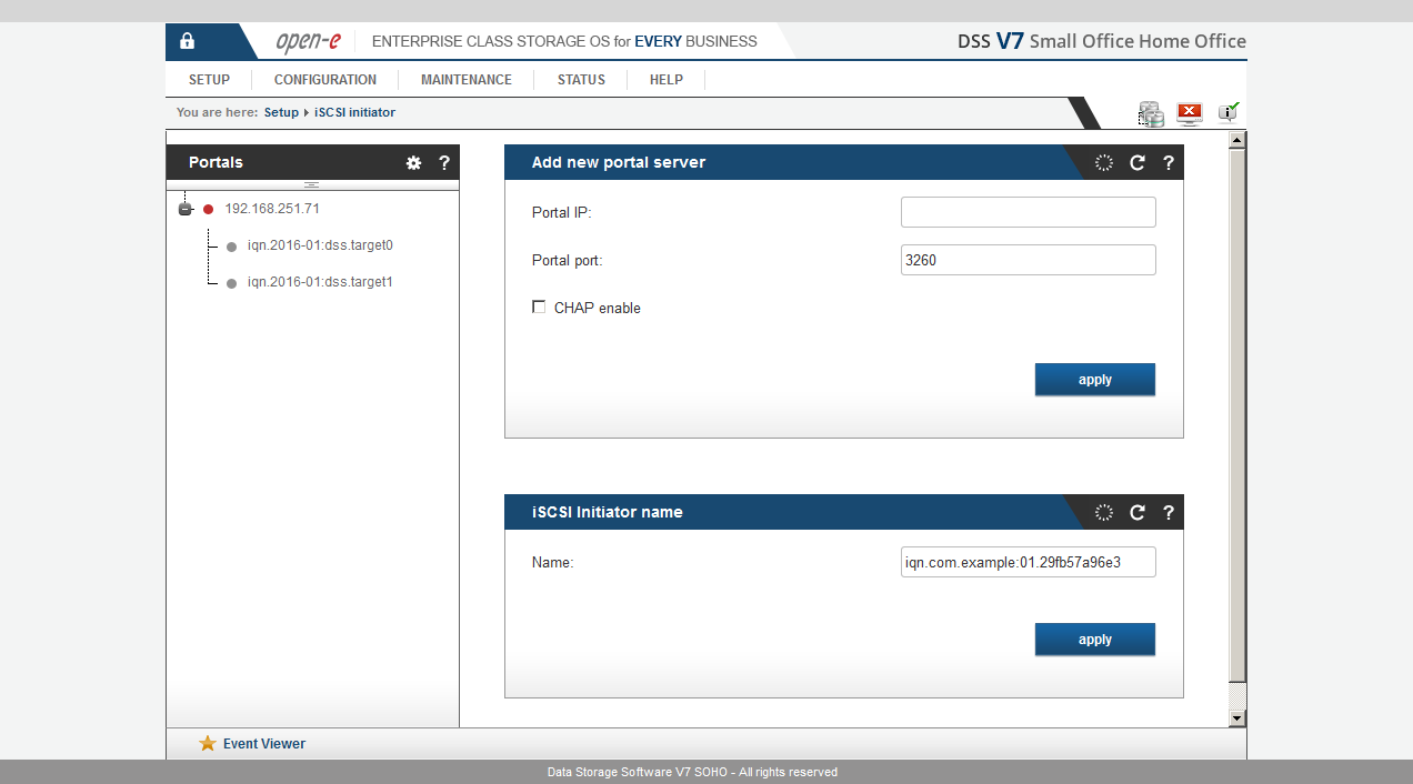 DSS V7 SOHO - iSCSI Target (SAN) 1/3