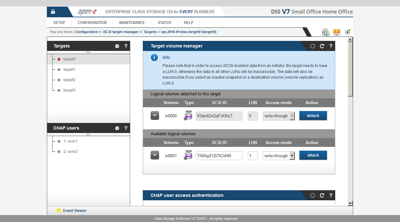 DSS V7 SOHO - iSCSI Target (SAN) 3/3