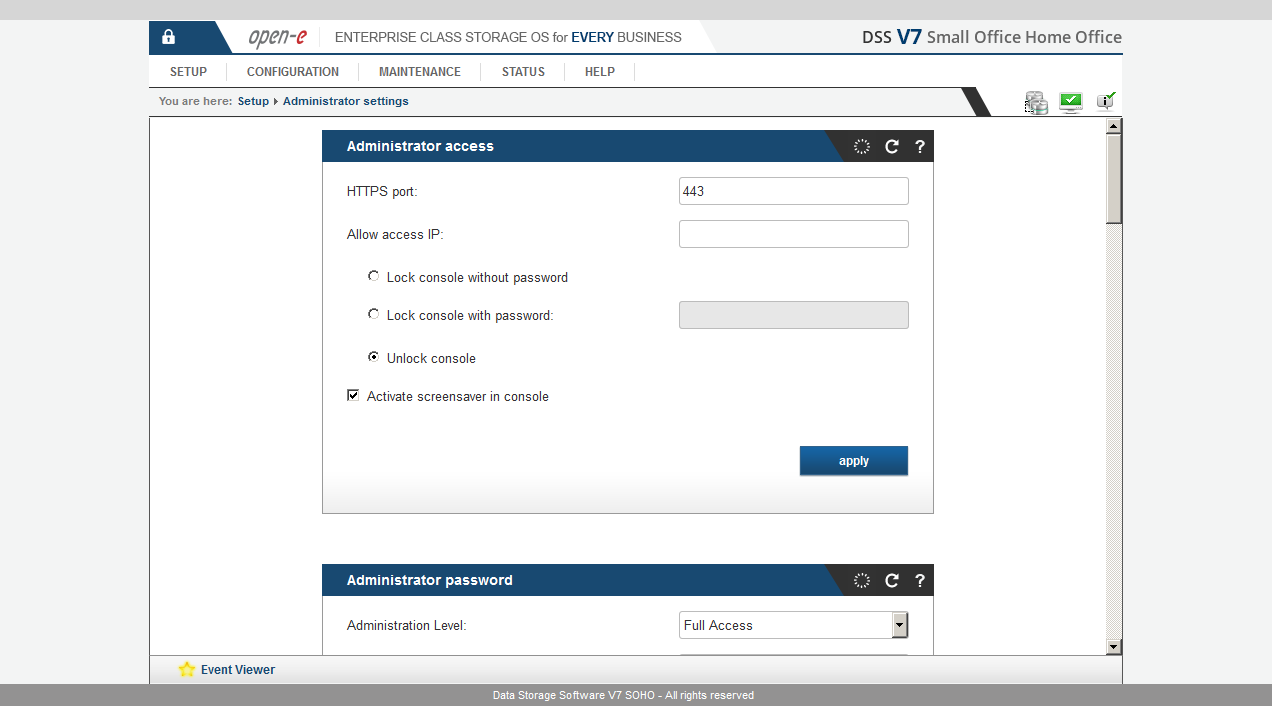 DSS V7 SOHO - System management 1/3