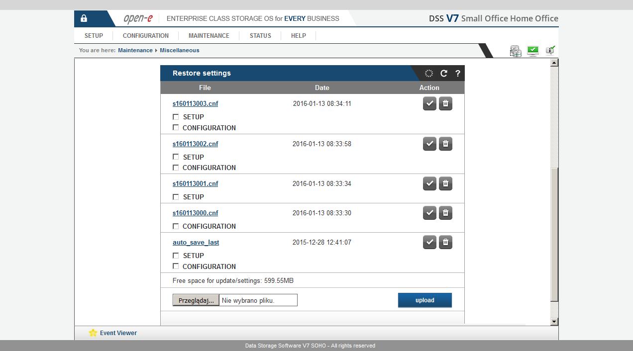 DSS V7 SOHO - System management 2/3
